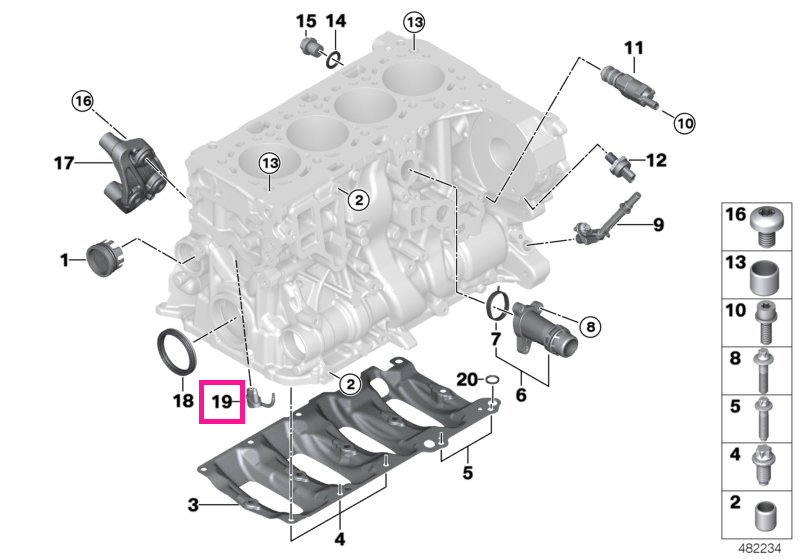 11428576334 Oil Spraying Nozzle - BMW - Mini