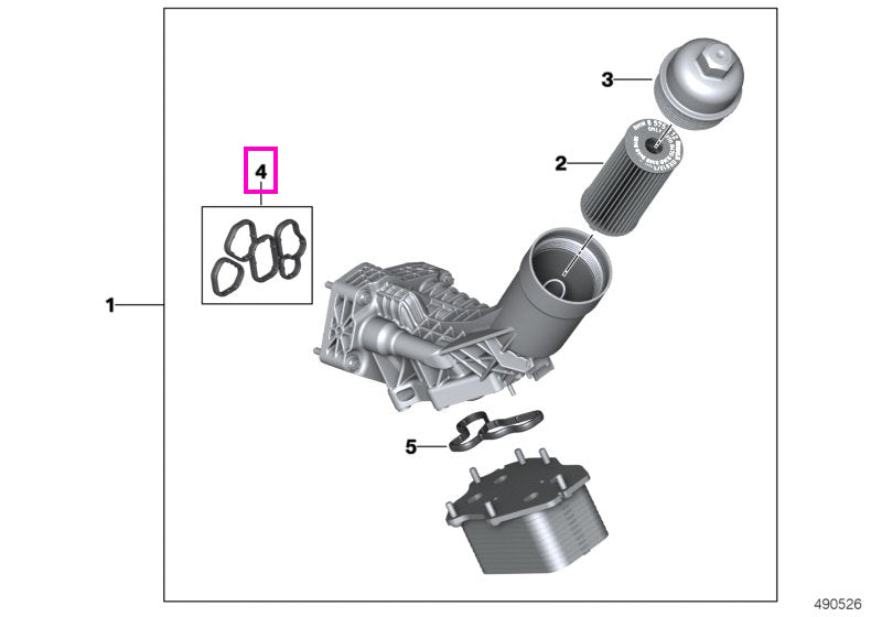 11429886567 Set garnituri carcasa filtru ulei - BMW Seria 2 G42, Seria 3 G20 G21 G28, Seria 4 G22 G23 G26, Seria 5 G30 G