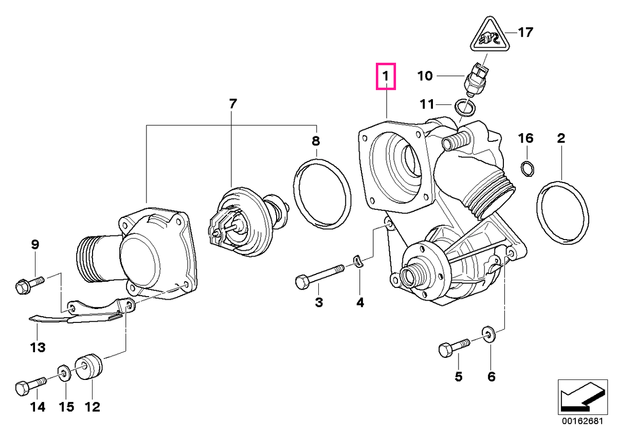 11510393339 Coolant pump, mechanical - BMW