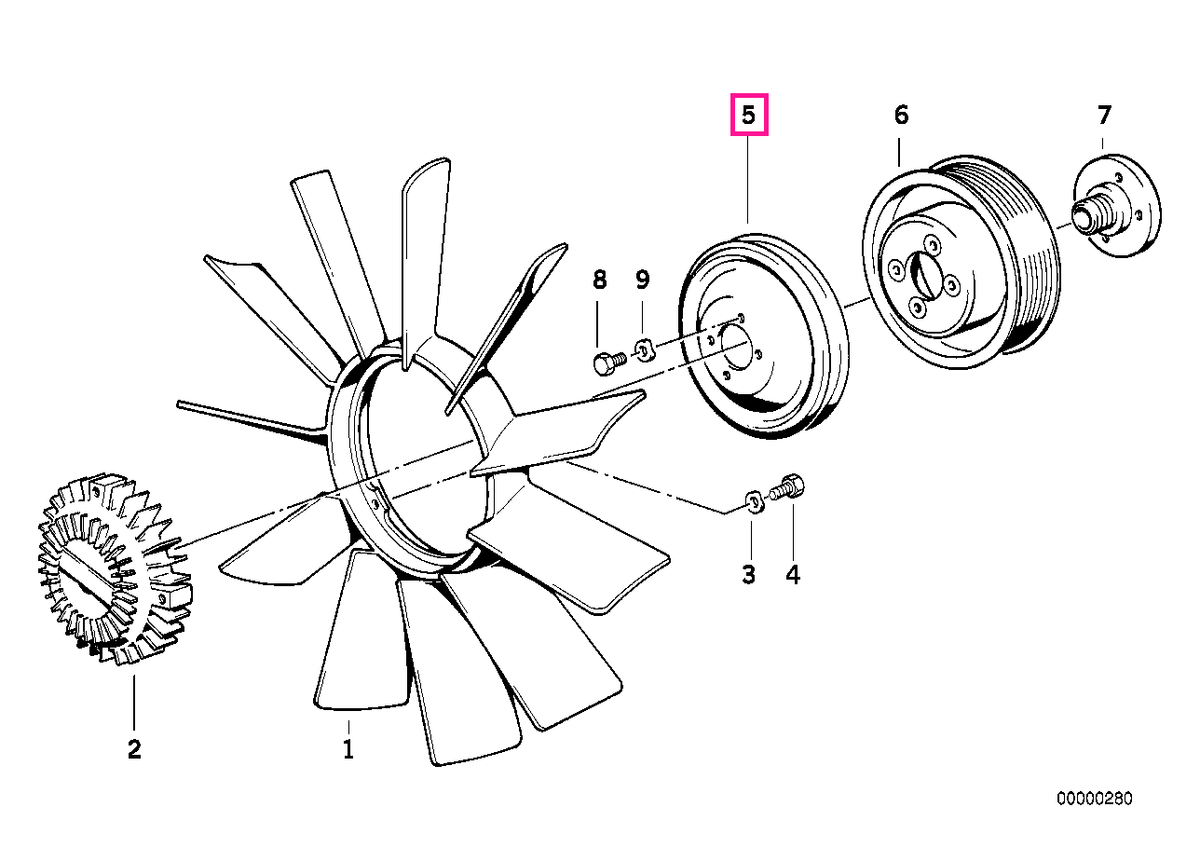 11511315202 Pulley 102MM - BMW