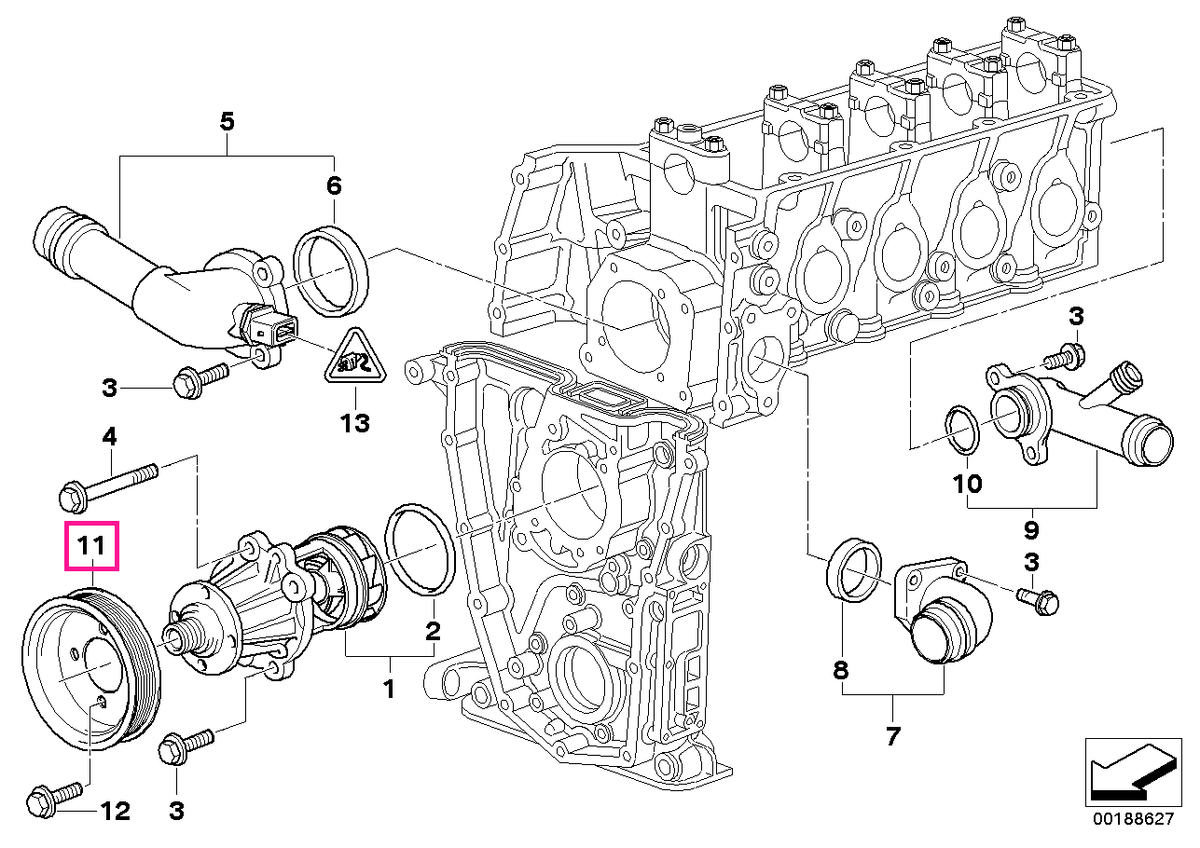 11511437719 Pulley D=108MM - BMW