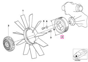 11511741426 Pulley D=105MM - BMW