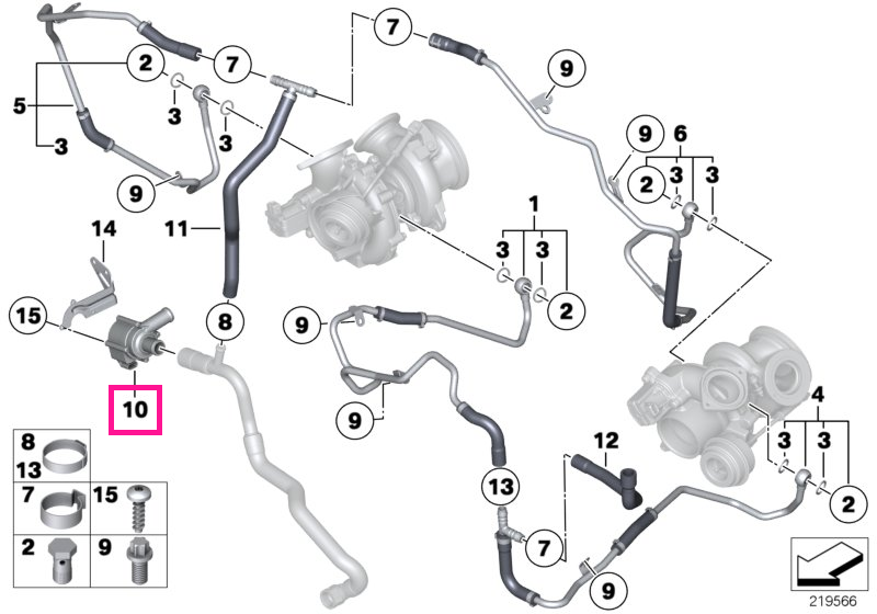 11517629914 Pompa apa auxiliara - BMW