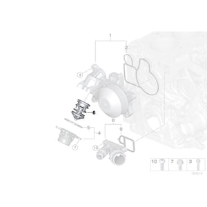 11517805192 Termostat sistem racire (88CEL) - BMW Seria 1 E81 E82 E87 E88, Seria 3 E90 E91 E92 E93, Seria 5 E60 E61 F07 