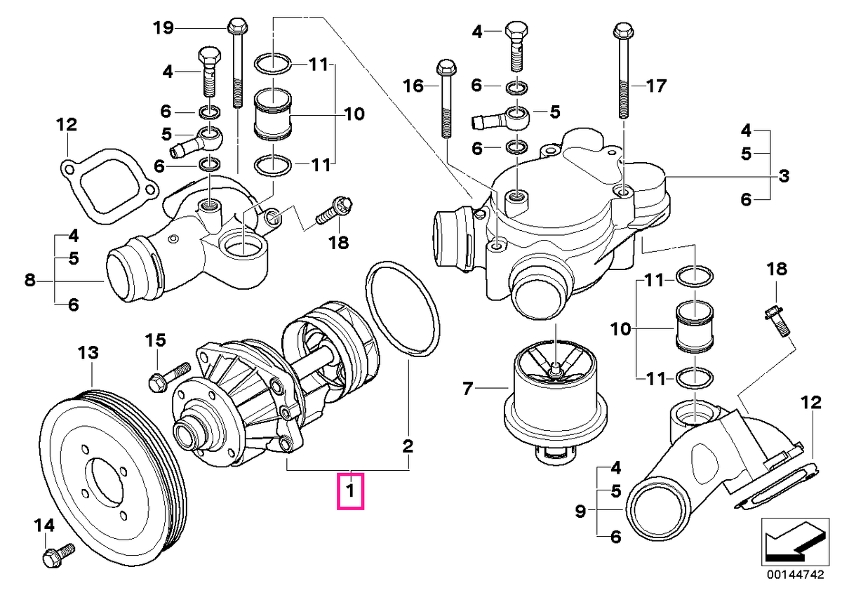 11517838201 Pompa lichid racire mecanica - BMW