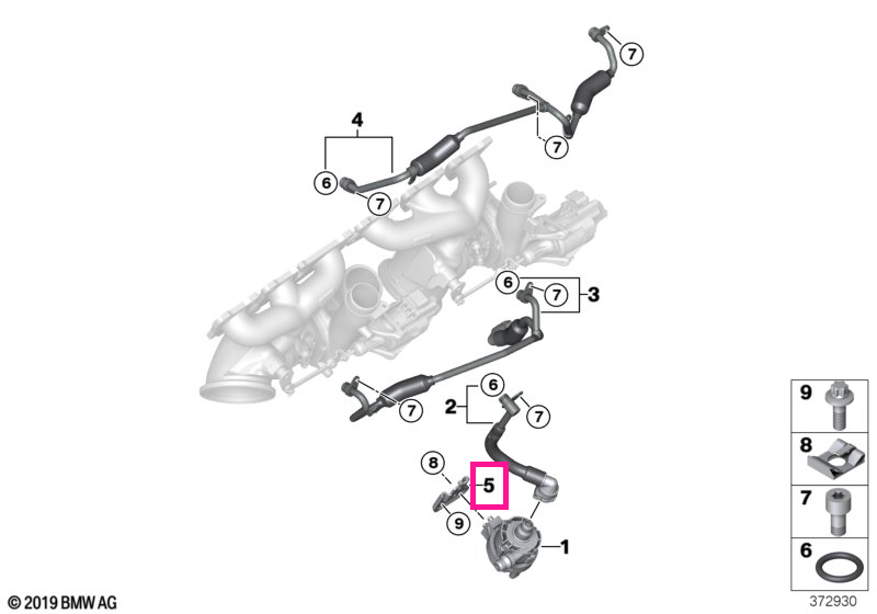 11517850567 Suport pompă lichid răcire electric - BMW
