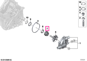 11518546154 Inel etanșare pomă răcire - BMW