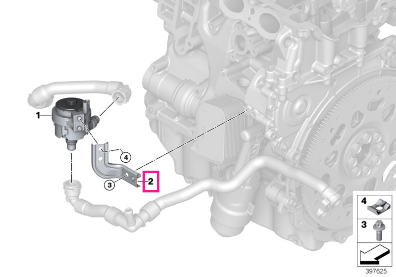 11518604610 Suport pompă lichid răcire electrică - BMW - Mini