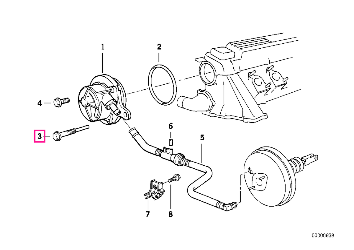 11662243307 Șurub hexagonal - BMW