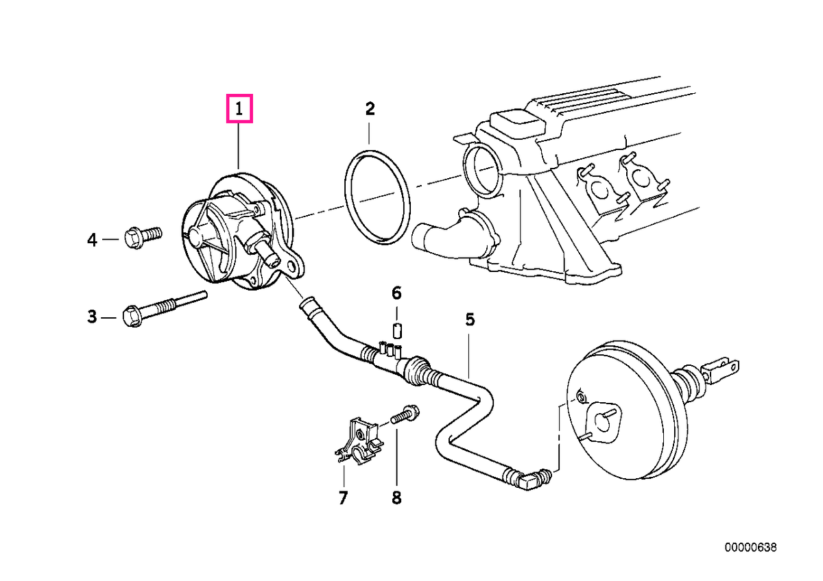 11662249939 Pompa vacuum - BMW