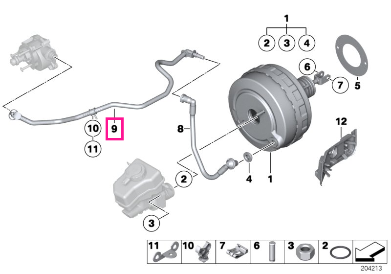 11667551464 Furtun vid - BMW