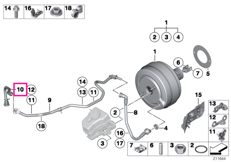 11667556193 Conducta vacuum - BMW