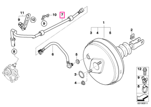 11667571158 Furtun vacuum - BMW