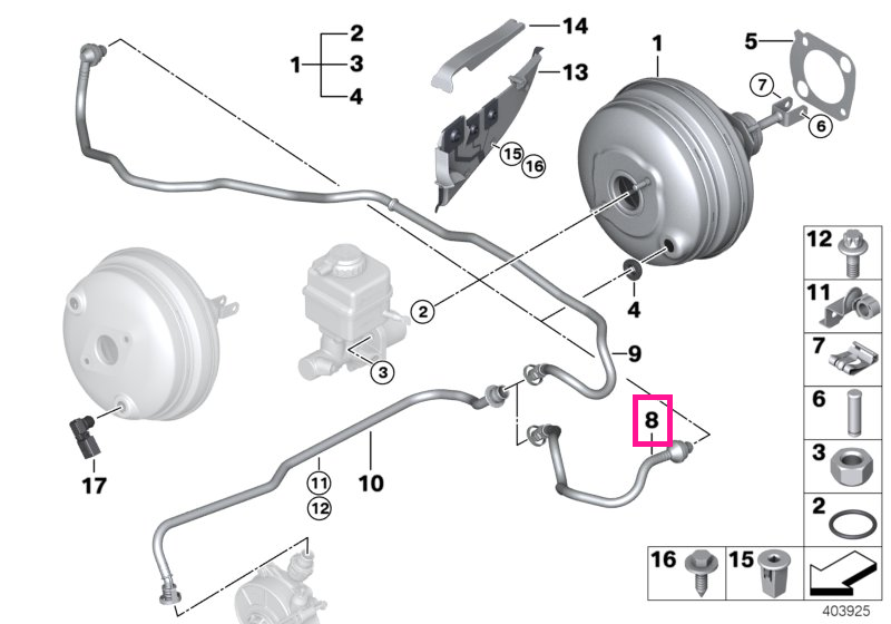 11667584945 Conducta vid cu supapa antiretur - BMW