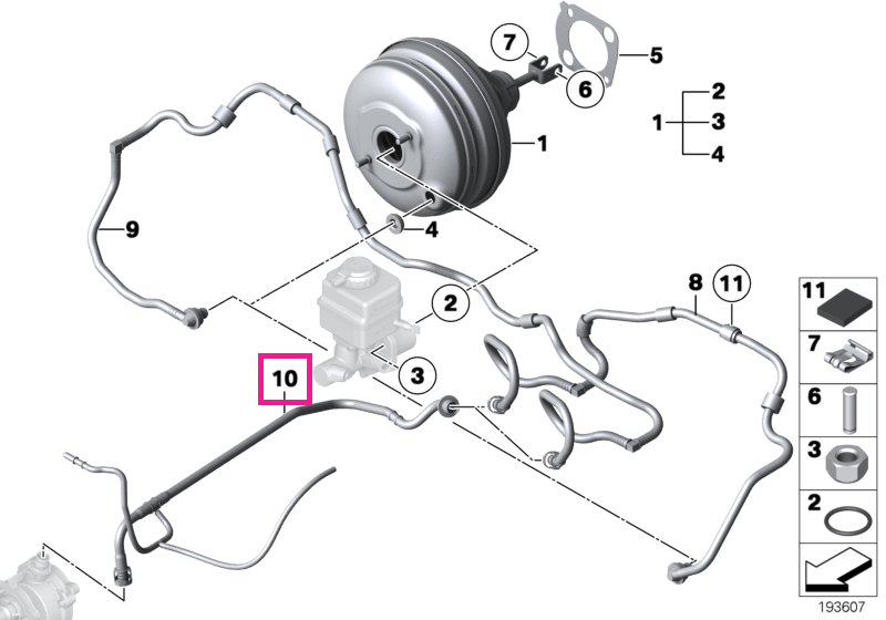 11667601054 Furtun vid - BMW