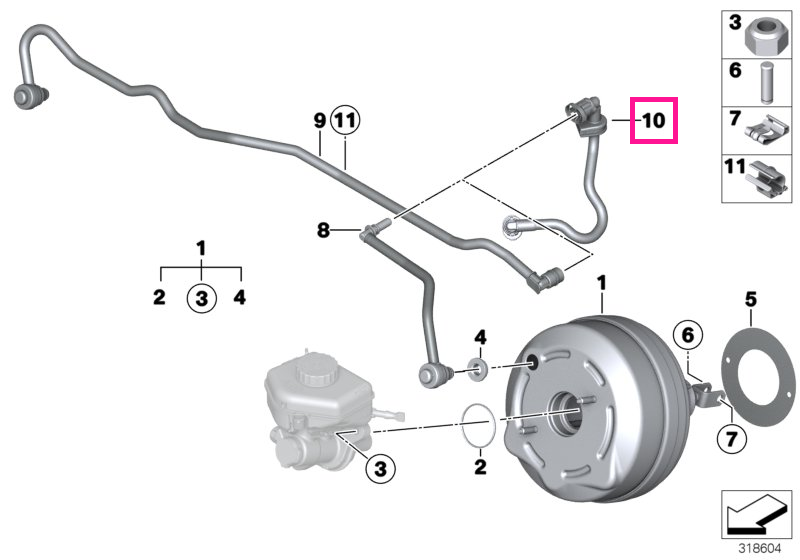 11667602047 Vacuum pipe - BMW