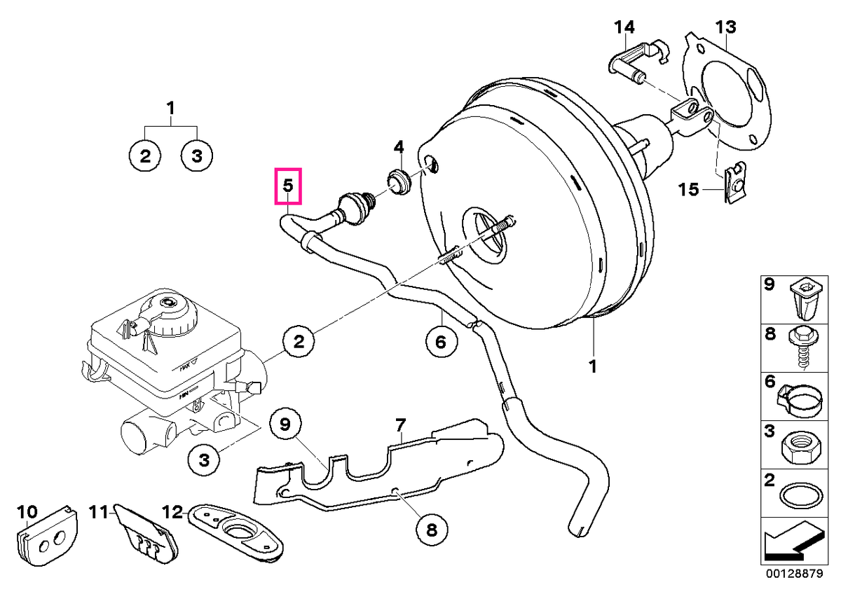 11667610750 Vacuum pipe - BMW