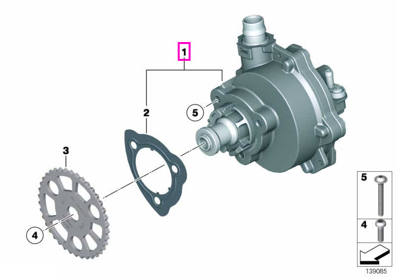 11667619350 Pompa vacuum - BMW Seria 1 E82 E88, Seria 3 E90 E91 E92 E93, Seria 5 F07 F10 F11 F18, Seria 6 F06 F12 F13, X
