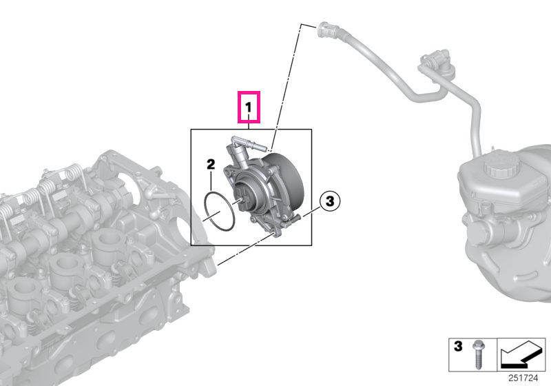 11667625260 Pompa de vacuum - BMW Seria 1 F20 F21, Seria 3 F30 F31