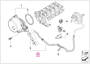 11667789373 Furtun vacuum - BMW