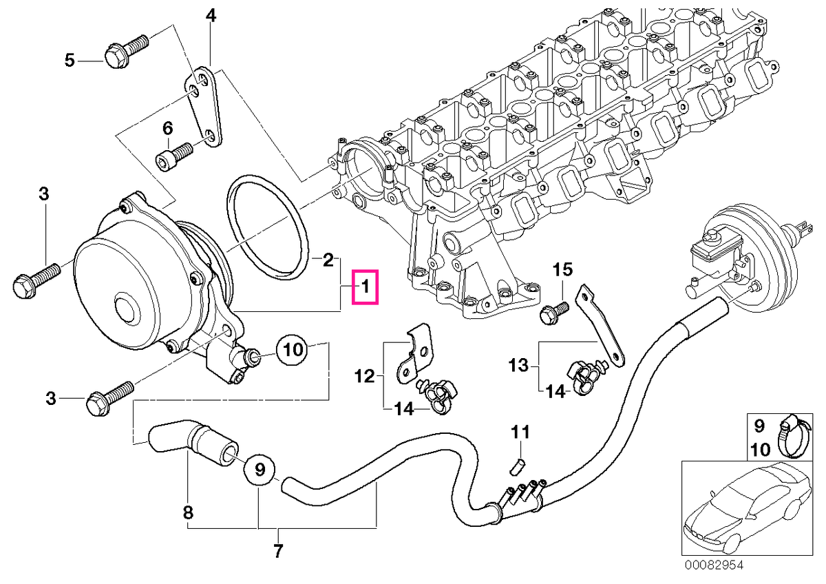 11667795143 Pompă vacuum - BMW