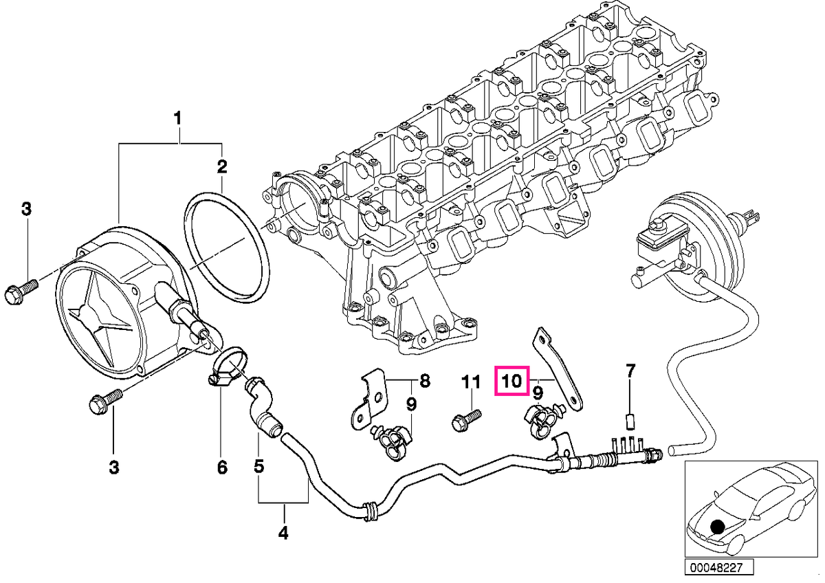11667799469 Suport furtun vid - BMW