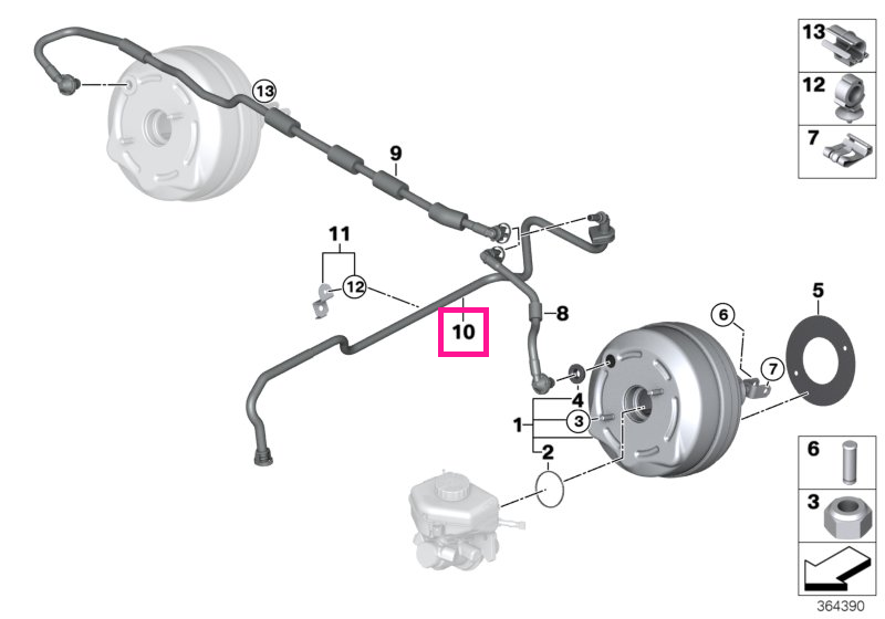 11667850594 Vacuum pipe - BMW