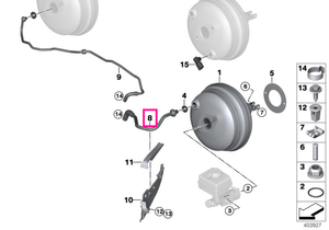 11668570108 Vacuum pipe - BMW