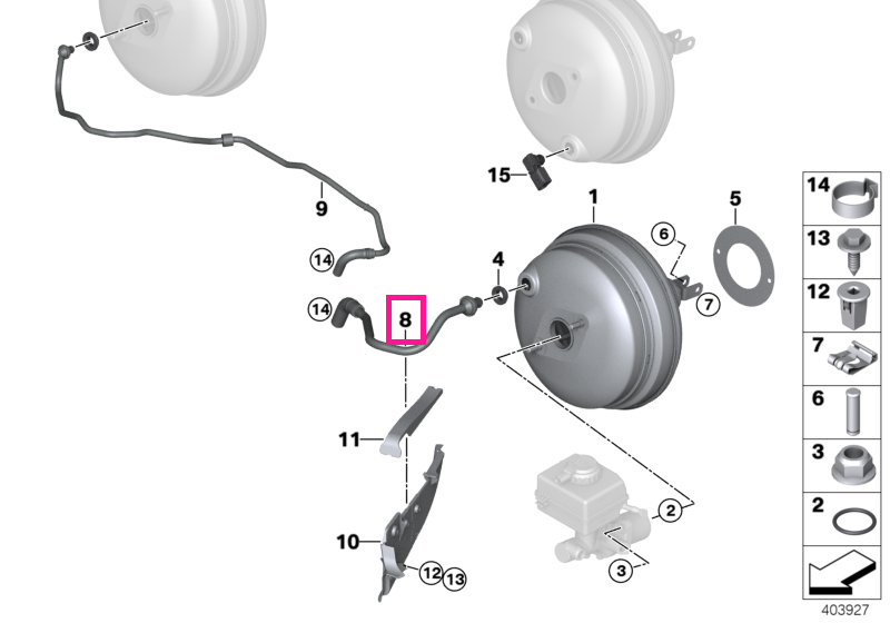 11668570108 Vacuum pipe - BMW