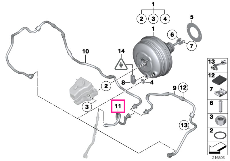 11668572037 Vacuum pipe - BMW