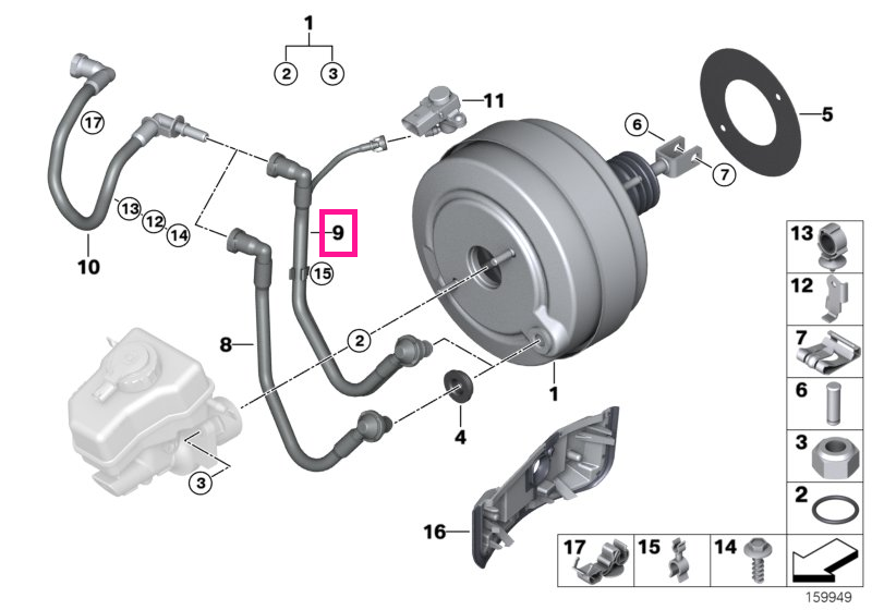 11668678619 Țeavă vid - BMW