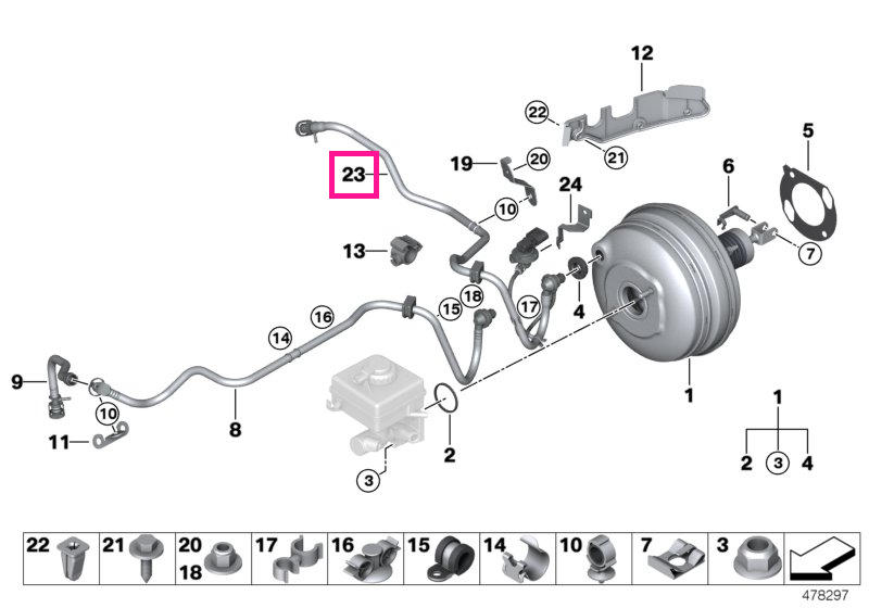 11668679108 Furtun vid - BMW
