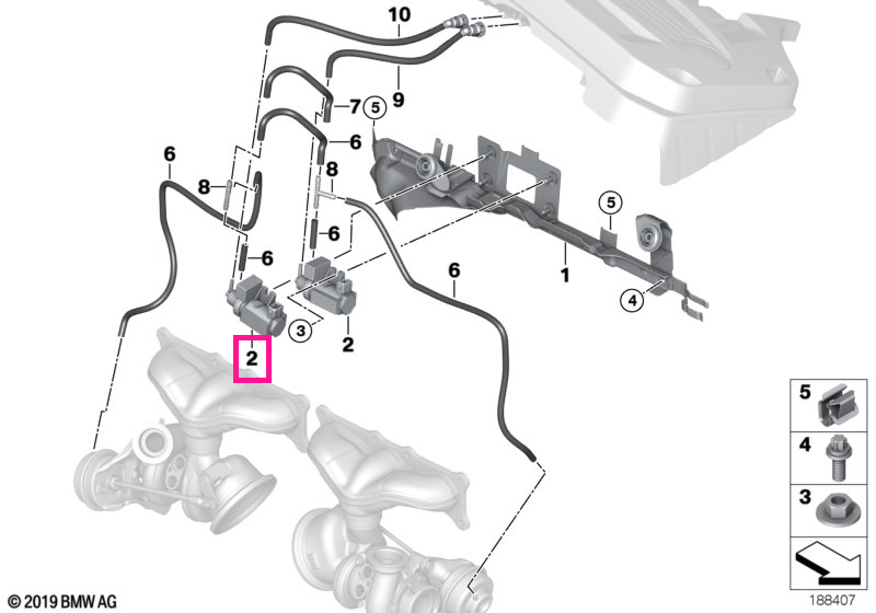 11747628987 Pressure converter - BMW