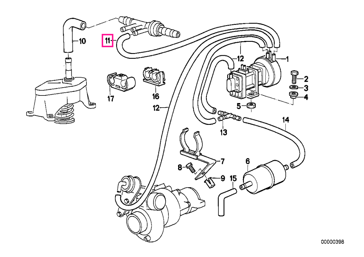 11747797082 Furtun admisie 3,3X1,8 - BMW
