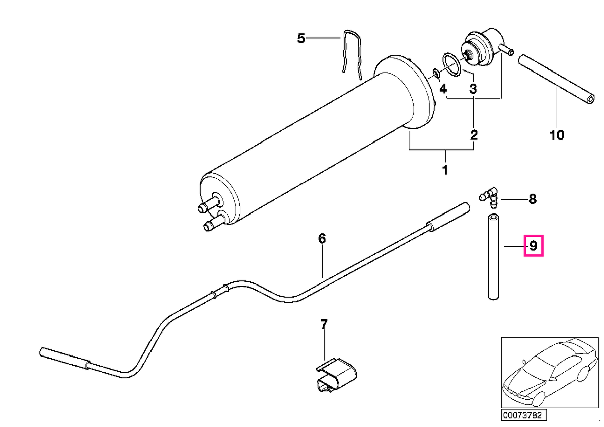11747797115 Furtun metraj 4,5X9MM - BMW Motorrad
