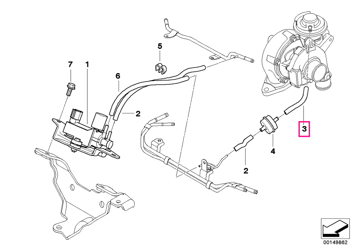 11747799442 Vacuum hose - BMW - Mini