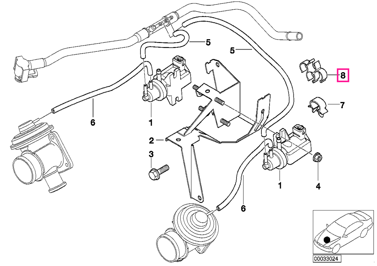 11747807134 Colier de țeavă - BMW