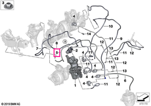 11748591882 Furtun vid EGR L=1040 L = 1040 - BMW