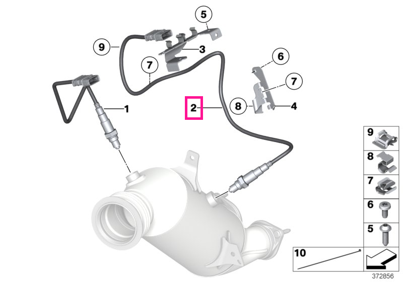 11787645875 Senzor Lambda (senzor Oxigen), L= 550mm - BMW Seria 1 F20 F21, Seria 2 F22 F23 F87M2, Seria 3 F30 F31 F34 F3