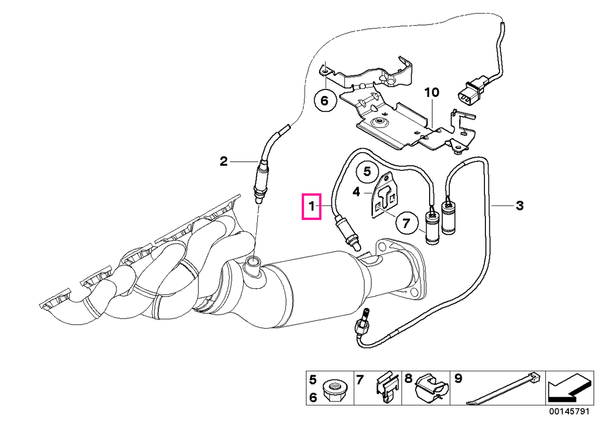 11787836451 Senzor Lambda L=370MM - BMW