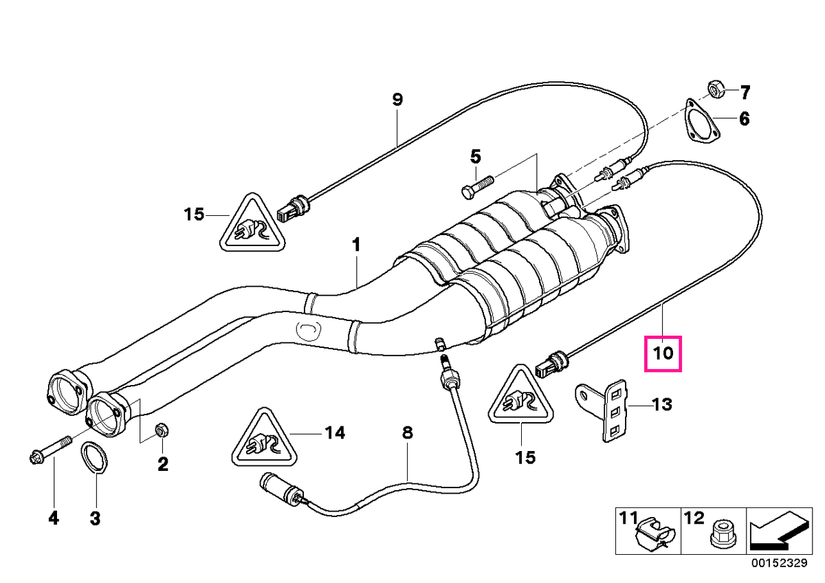 11787837565 Senzor oxigen BOSCH/L=1340MM - BMW