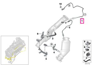 11787848482 Regulating lambda probe L=860MM - BMW