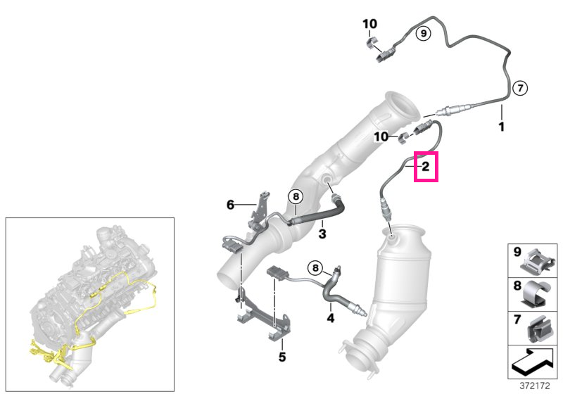 11787848483 Regulating lambda probe L=480MM - BMW