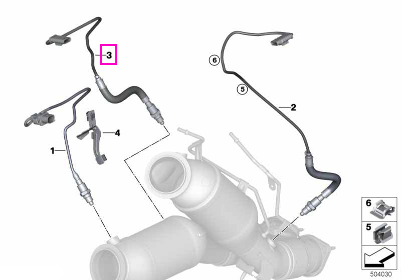 11788058647 Sonda Labda, L=710mm - BMW Seria 3 G21, Seria 4 G26, X3 F97 M, X4 F98 M