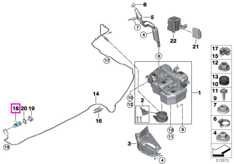 11788580209 Unitate dozare SCR (Injector AdBlue) - BMW Seria 1 F40, Seria 2 F44 F45 F46 G42, Seria 3 G20 G21 G28, Seria 