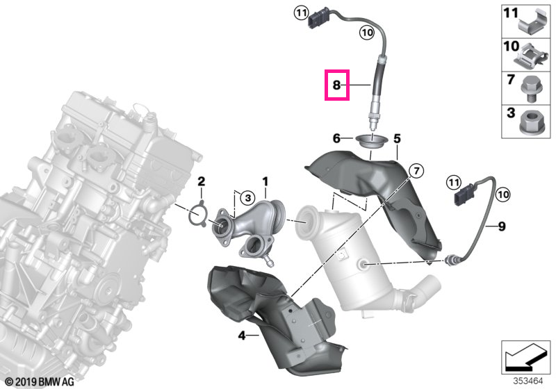 11788604930 Senzor oxigen - BMW
