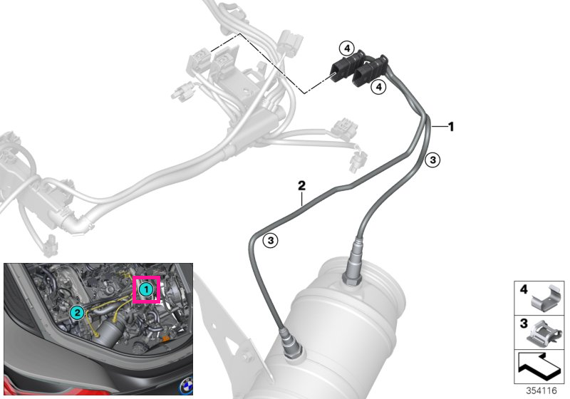 11788617029 Regulating lambda probe L= 480MM - BMW