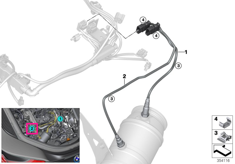 11788617030 Senzor monitor Lambda L=690MM L= 690MM - BMW
