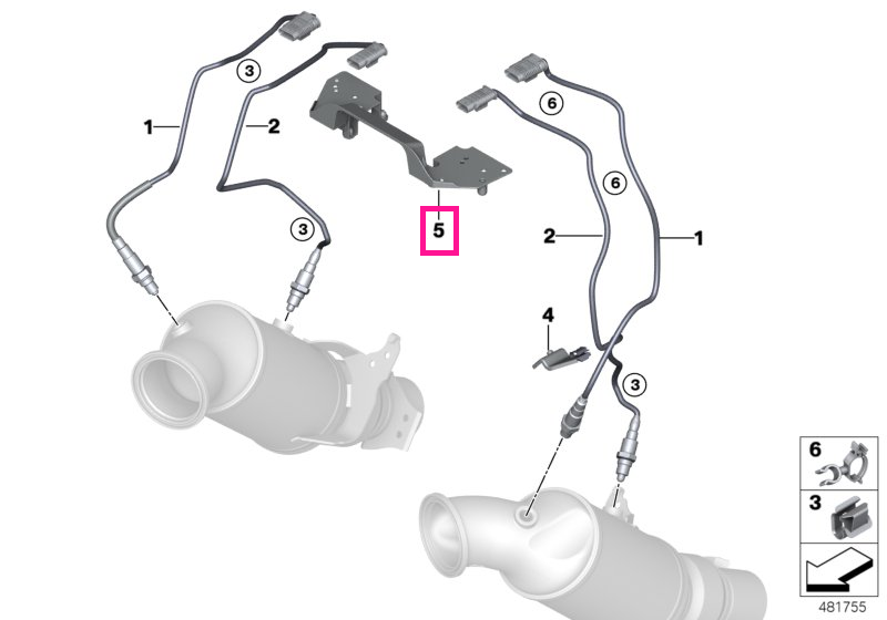 11788624279 Suport conectare senzor oxigen O2 - BMW