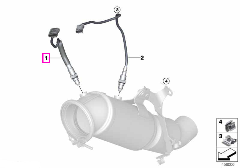 11788644371 Sonda lambda, L=370mm - BMW Seria 1 F20 F21, Seria 2 F22 F23, Seria 3 F30 F31 F34, Seria 4 F32 F33 F36, Seri